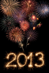 A bunch of fireworks that are in the air